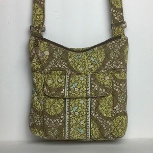 Vera Wang Shoulder Bag in Green & Tans